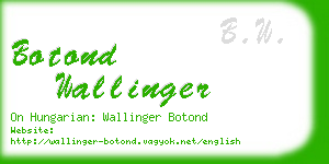 botond wallinger business card